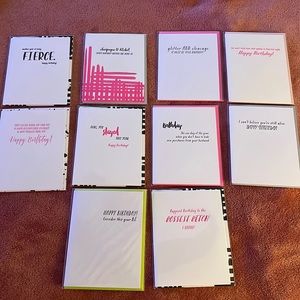 SET of 12 Letterpress Birthday Cards by Paper Epiphanies